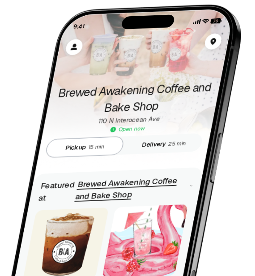 Brewed Awakening Coffee and Bake Shop app preview